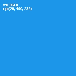 #1C96E8 - Dodger Blue Color Image