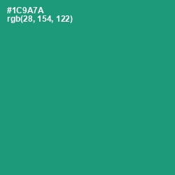 #1C9A7A - Elf Green Color Image