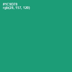 #1C9D78 - Elf Green Color Image