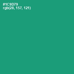 #1C9D79 - Elf Green Color Image