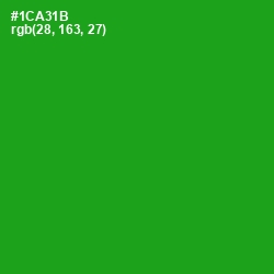 #1CA31B - Forest Green Color Image