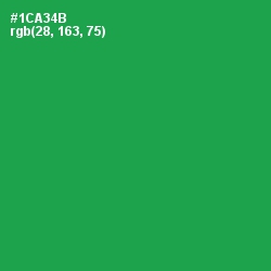 #1CA34B - Eucalyptus Color Image