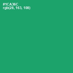 #1CA36C - Green Haze Color Image