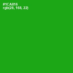 #1CA816 - Forest Green Color Image