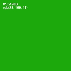 #1CA90B - Forest Green Color Image