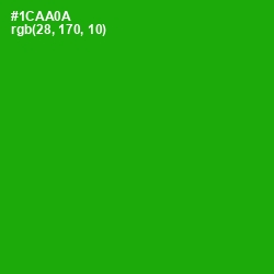 #1CAA0A - Forest Green Color Image