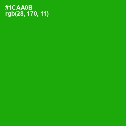 #1CAA0B - Forest Green Color Image