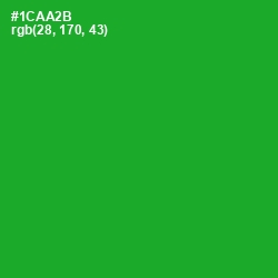 #1CAA2B - Forest Green Color Image