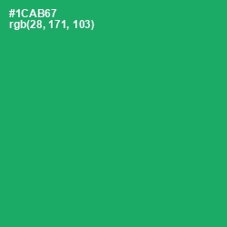 #1CAB67 - Green Haze Color Image