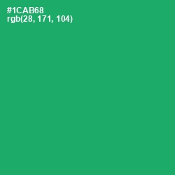 #1CAB68 - Green Haze Color Image