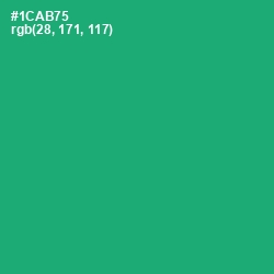 #1CAB75 - Jade Color Image