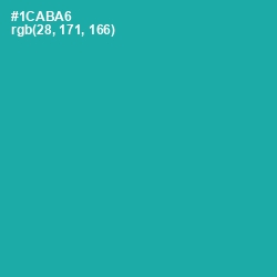 #1CABA6 - Eastern Blue Color Image