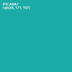 #1CABA7 - Eastern Blue Color Image