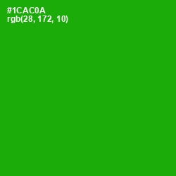 #1CAC0A - Forest Green Color Image