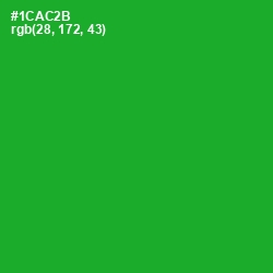 #1CAC2B - Forest Green Color Image