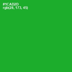 #1CAD2D - Forest Green Color Image