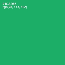 #1CAD66 - Green Haze Color Image