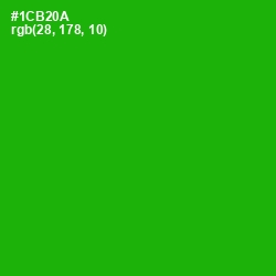 #1CB20A - Forest Green Color Image