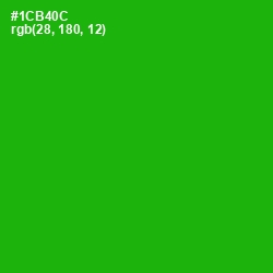 #1CB40C - Forest Green Color Image