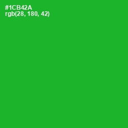 #1CB42A - Forest Green Color Image