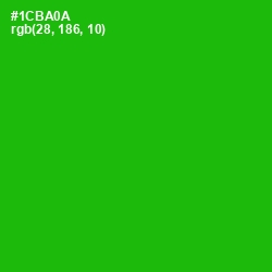 #1CBA0A - Forest Green Color Image