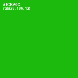 #1CBA0C - Forest Green Color Image
