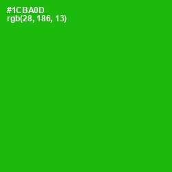 #1CBA0D - Forest Green Color Image