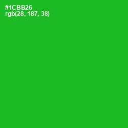 #1CBB26 - Forest Green Color Image