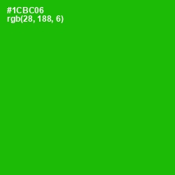 #1CBC06 - Forest Green Color Image
