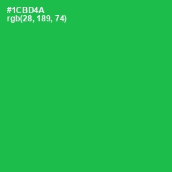 #1CBD4A - Green Haze Color Image