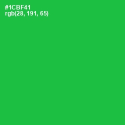 #1CBF41 - Green Haze Color Image