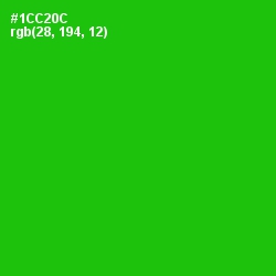 #1CC20C - Green Color Image