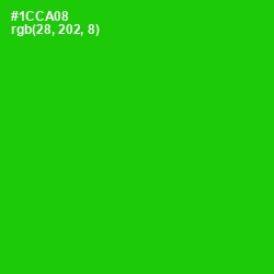 #1CCA08 - Green Color Image