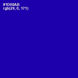 #1D00AB - Ultramarine Color Image