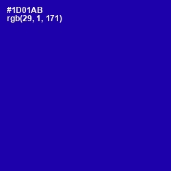 #1D01AB - Ultramarine Color Image