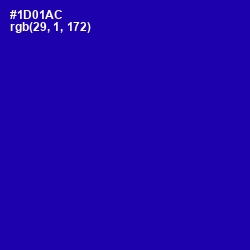 #1D01AC - Ultramarine Color Image