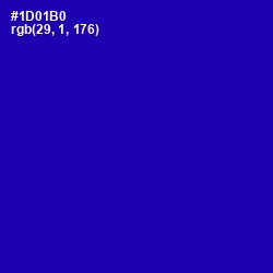 #1D01B0 - Ultramarine Color Image