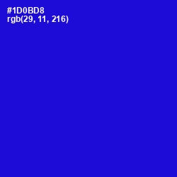 #1D0BD8 - Dark Blue Color Image