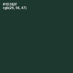 #1D382F - Timber Green Color Image