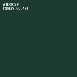 #1D3C2F - Timber Green Color Image