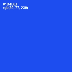 #1D4DEF - Blue Ribbon Color Image