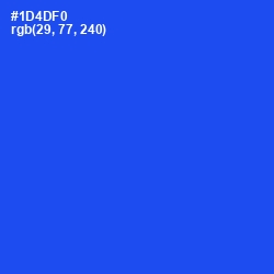 #1D4DF0 - Blue Ribbon Color Image