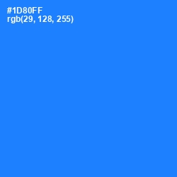 #1D80FF - Dodger Blue Color Image