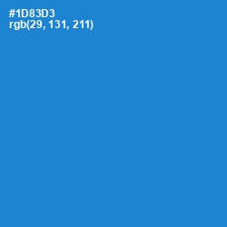 #1D83D3 - Pacific Blue Color Image
