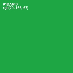 #1DA643 - Sea Green Color Image