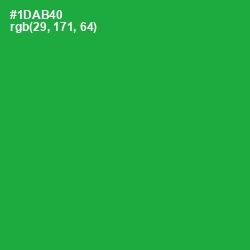 #1DAB40 - Sea Green Color Image
