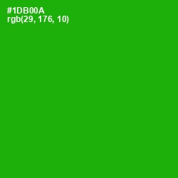 #1DB00A - Forest Green Color Image