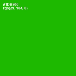 #1DB800 - Forest Green Color Image