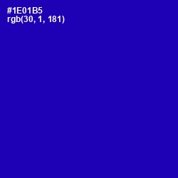 #1E01B5 - Ultramarine Color Image