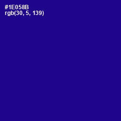 #1E058B - Ultramarine Color Image